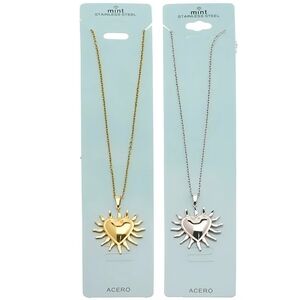 Sun Heart Pendant Necklace